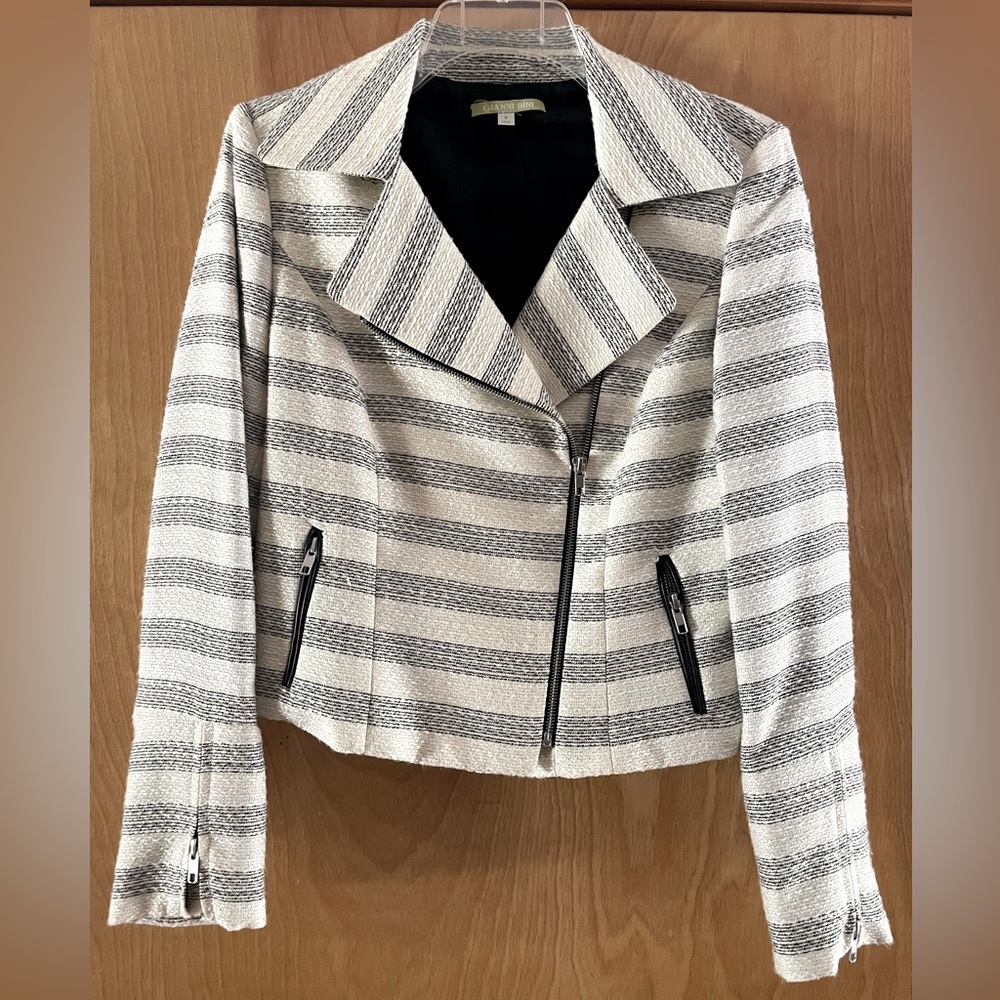 Gianni Bini metallic tweed blazer